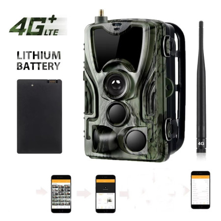 4G LTE | 30MP | 2K | Vision Nocturne 20m | IP65-Caméras de Chasse 4G