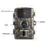 Caméra Chasse Mini Full HD 1080P 16MP-Caméras de Chasse Standard