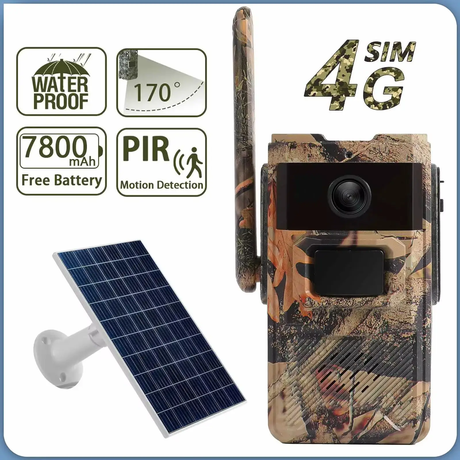 Panneau solaire et système de fixation de la caméra