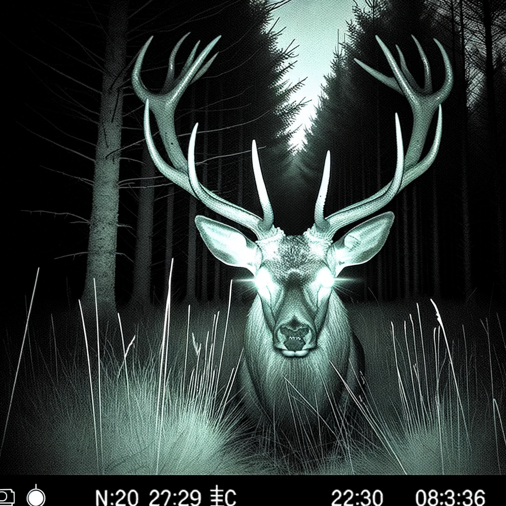 photo prise par une caméra de chasse la nuit