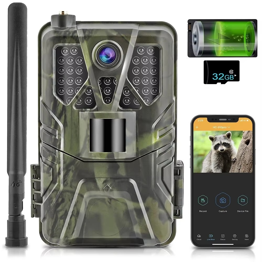 Caméra de chasse 4G en situation dans la nature avec vision nocturne